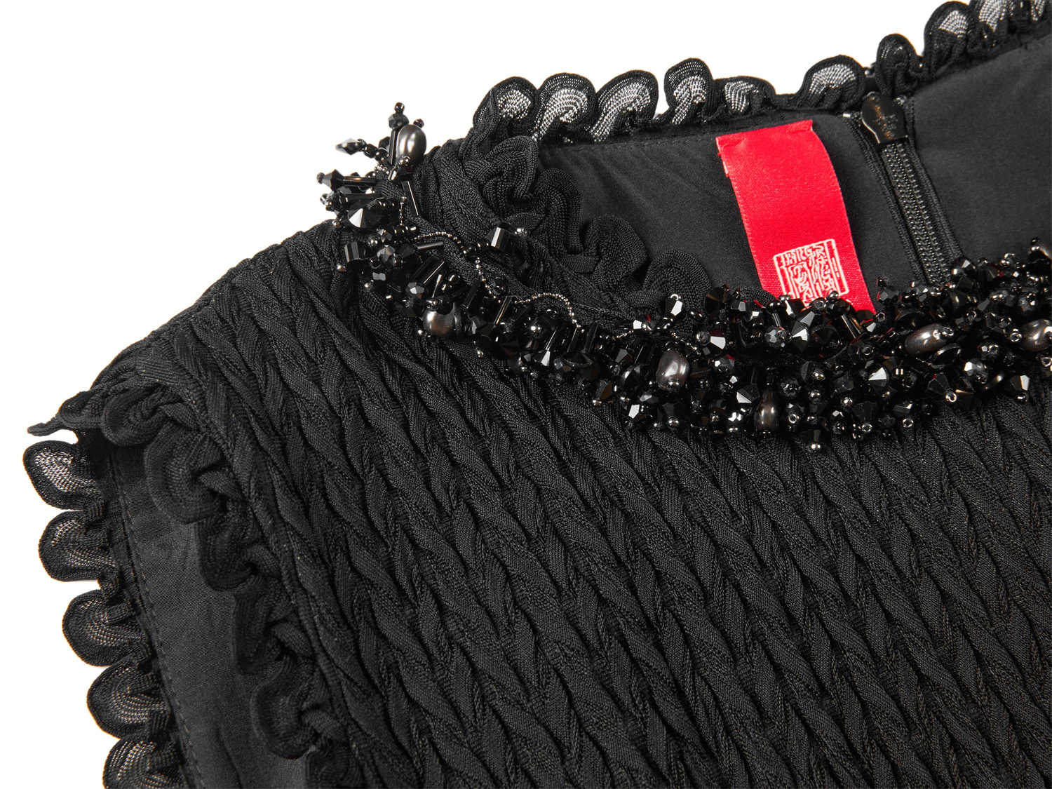 Acetic Acid Pleated Dress | Black