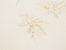 Floral Round-Neck Knit Sweater | Beige