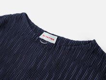Pleated Slimming Dress | Navy