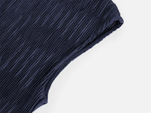 Pleated Slimming Dress | Navy
