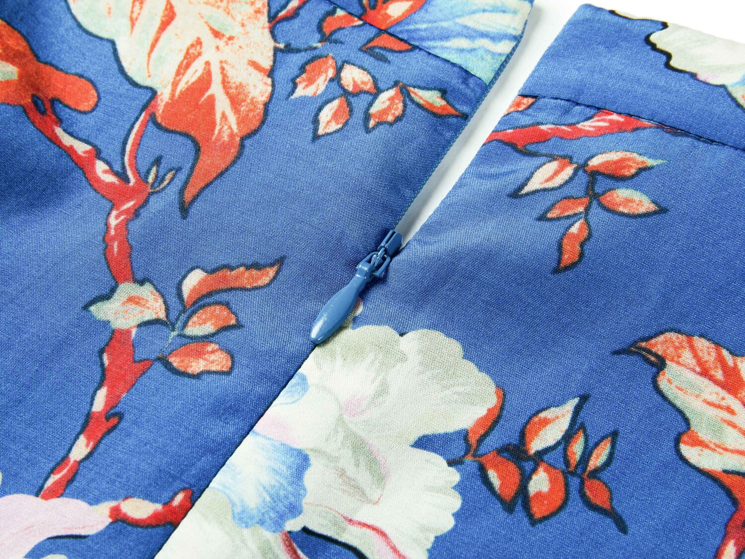 Printed Waist-fitted Dress | Blue