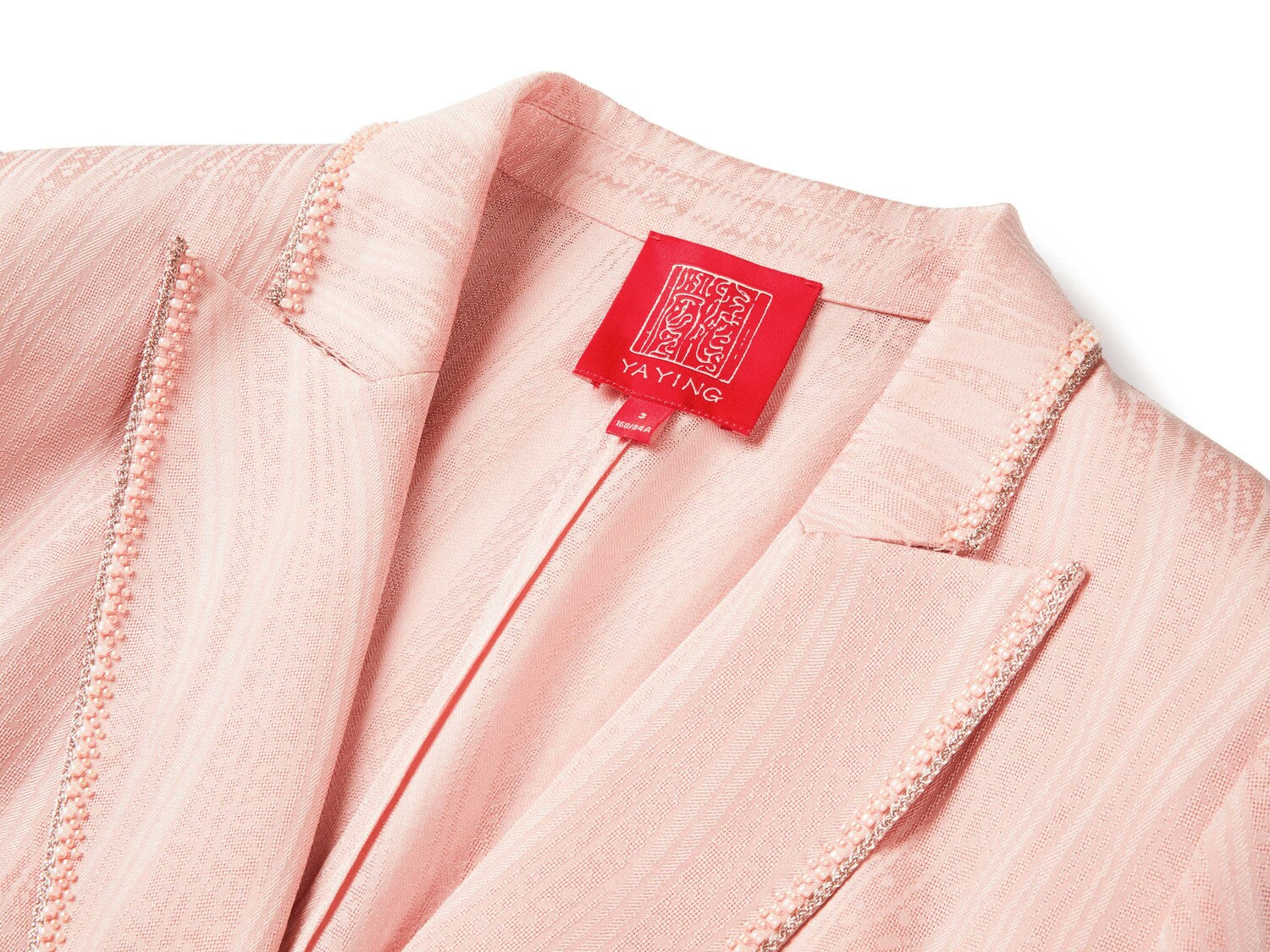 Silk Floral Jacquard Suit Jacket | Pink
