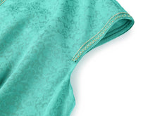 Silk Flower Brocade Dress | Green