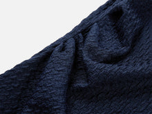 Textured Pleated Shirt | Navy