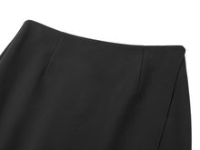 Ruffled Tulle Underlayer Midi Skirt | Black