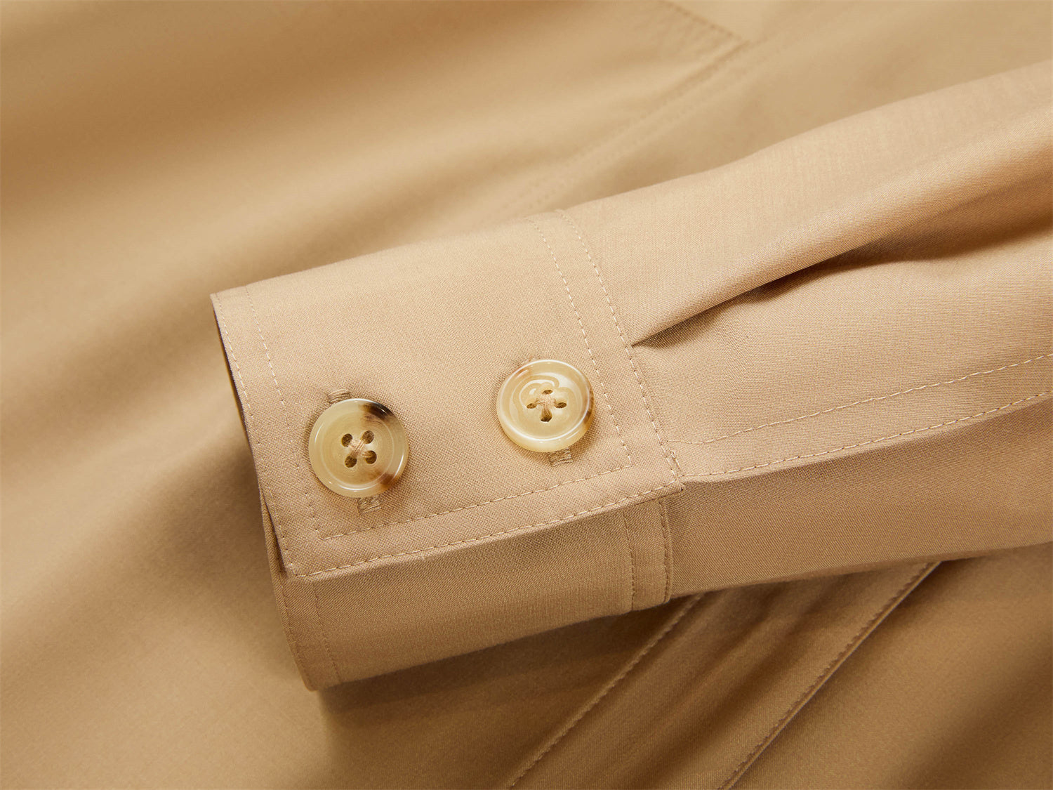 Mulberry Silk and Wool Dress | Khaki