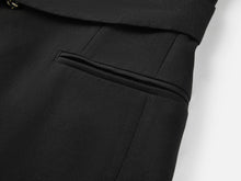 Triacetate Collarless Waist-Defining Vest | Black
