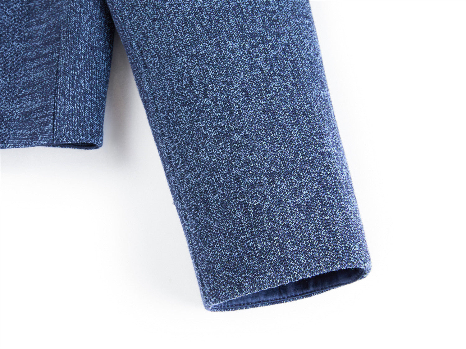 Knit Denim-Look Jacket | Navy