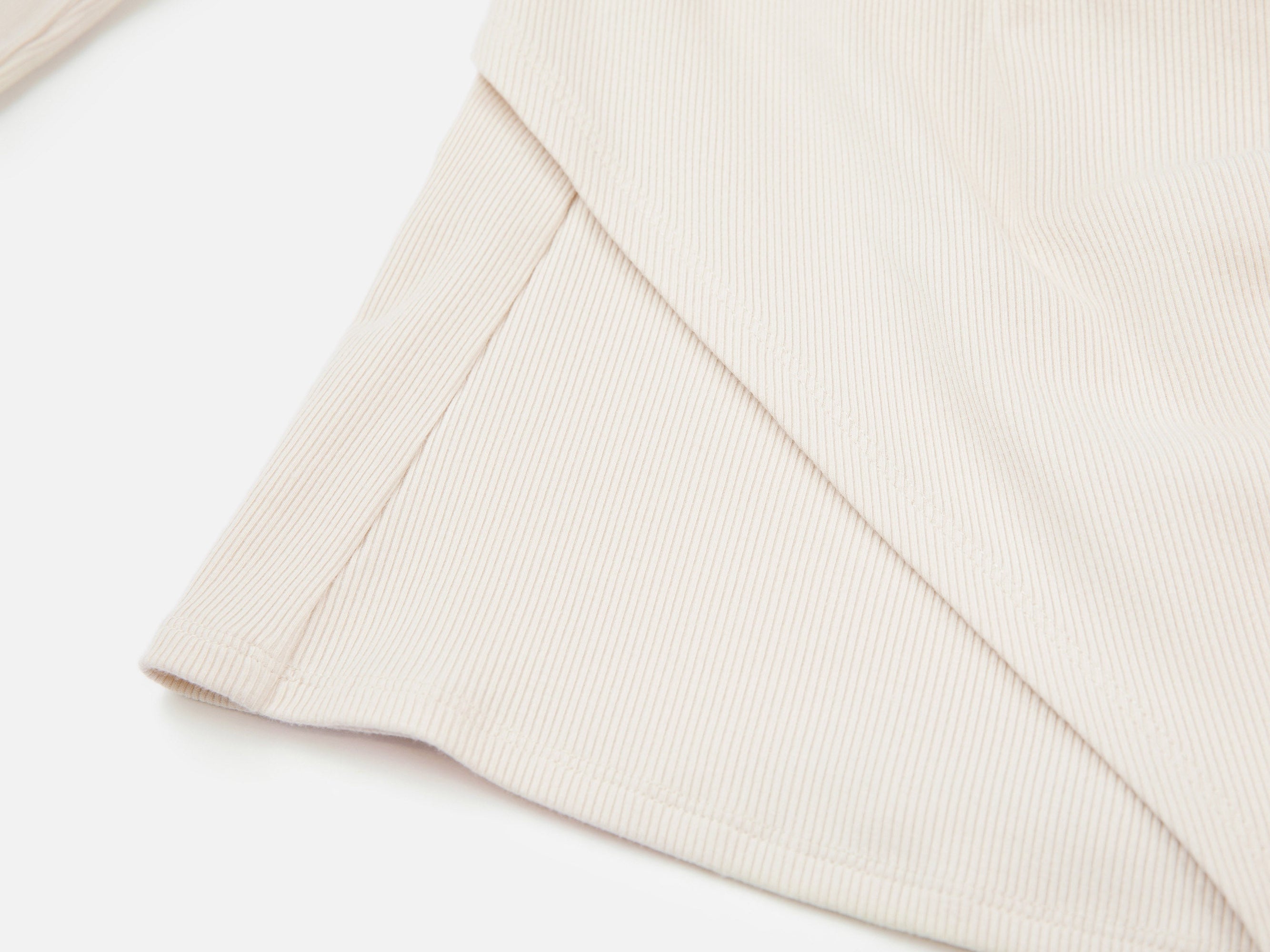 V-Neck Slim-Fit Slimming Top | Beige