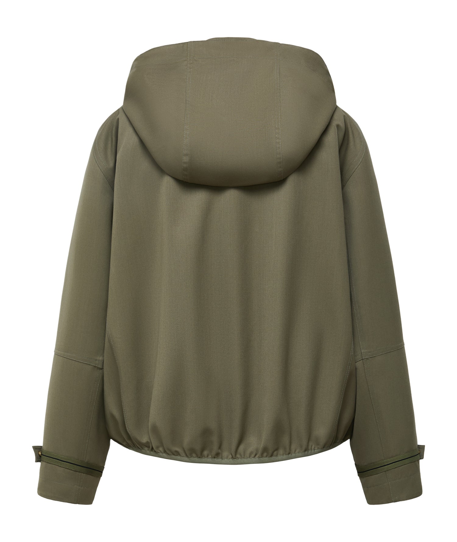 Short Hooded Trench Coat | Green