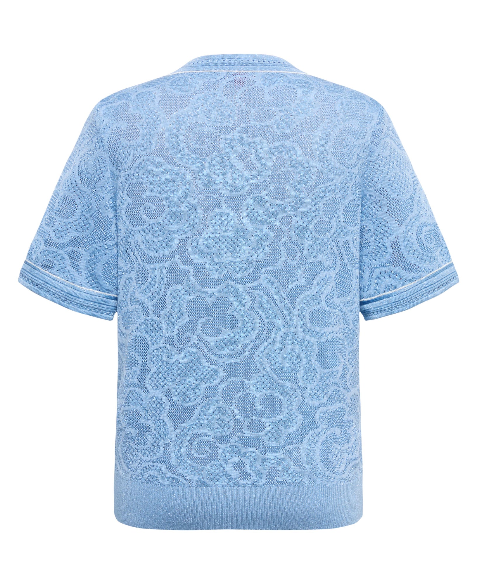 Lace Knit Top | Blue
