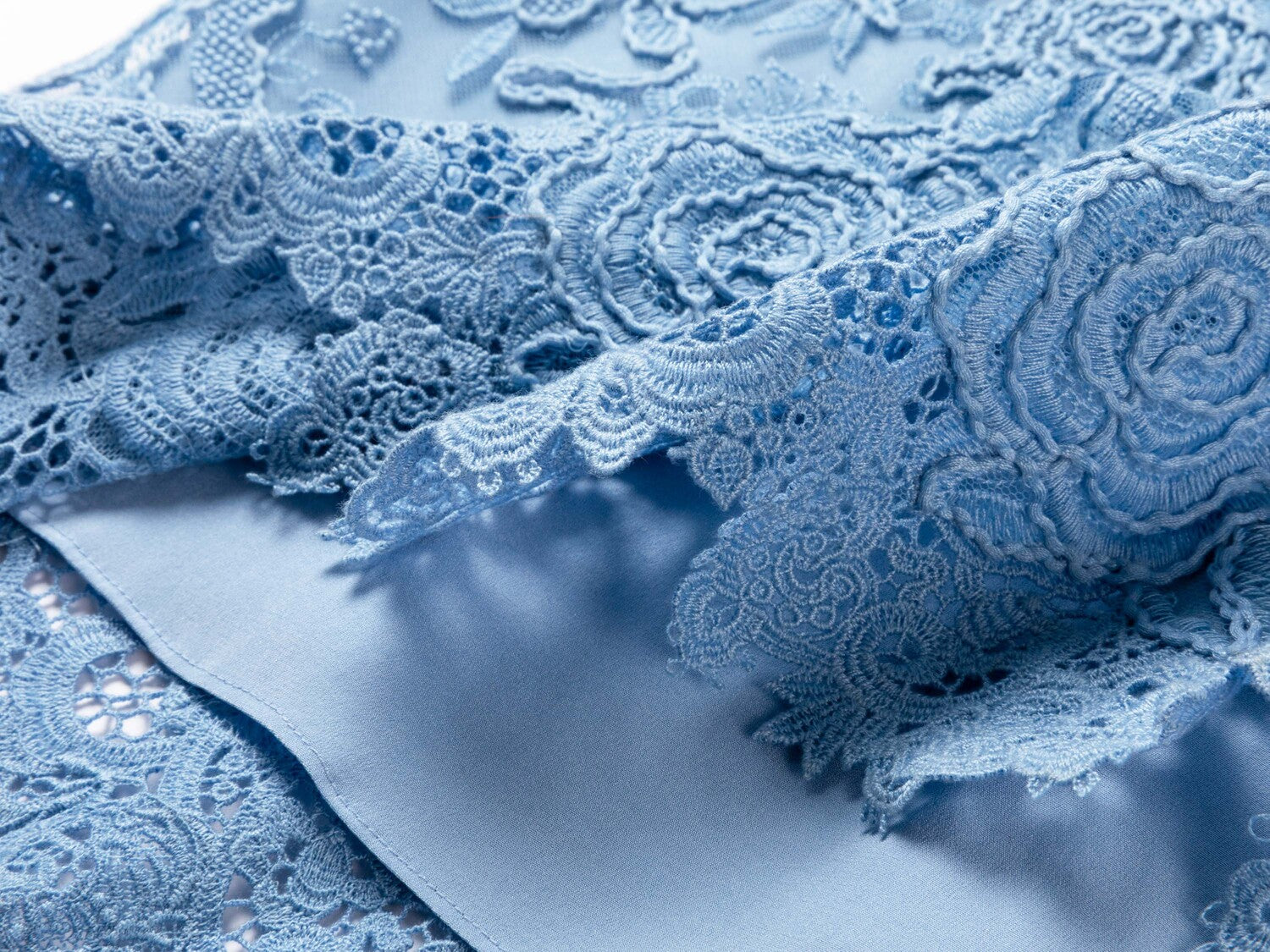 Peony Embroidered Dress | Blue