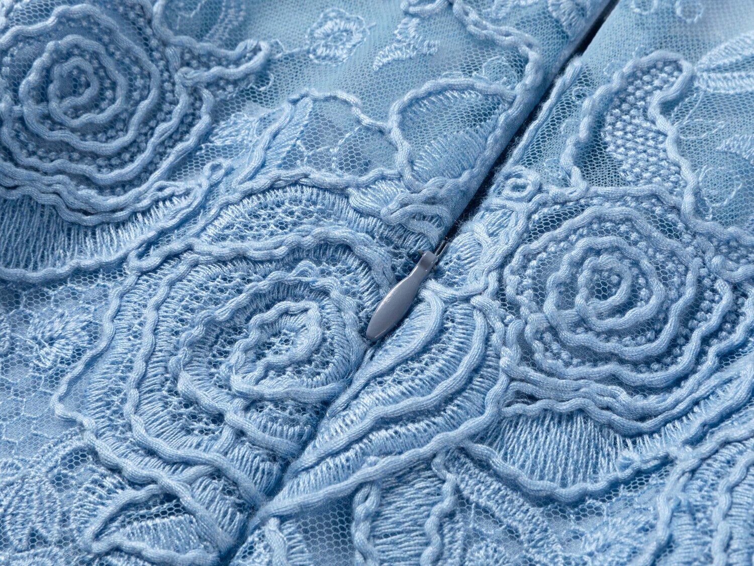Peony Embroidered Dress | Blue