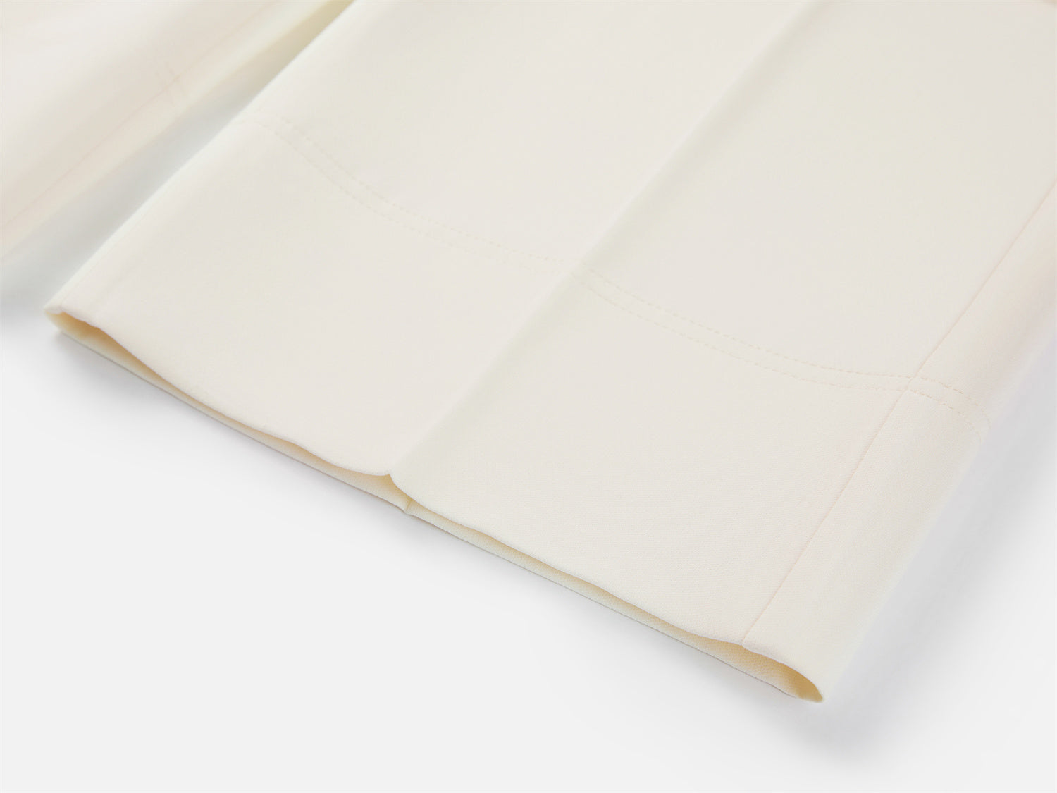 Mulberry Silk Wool Straight Pants | Beige