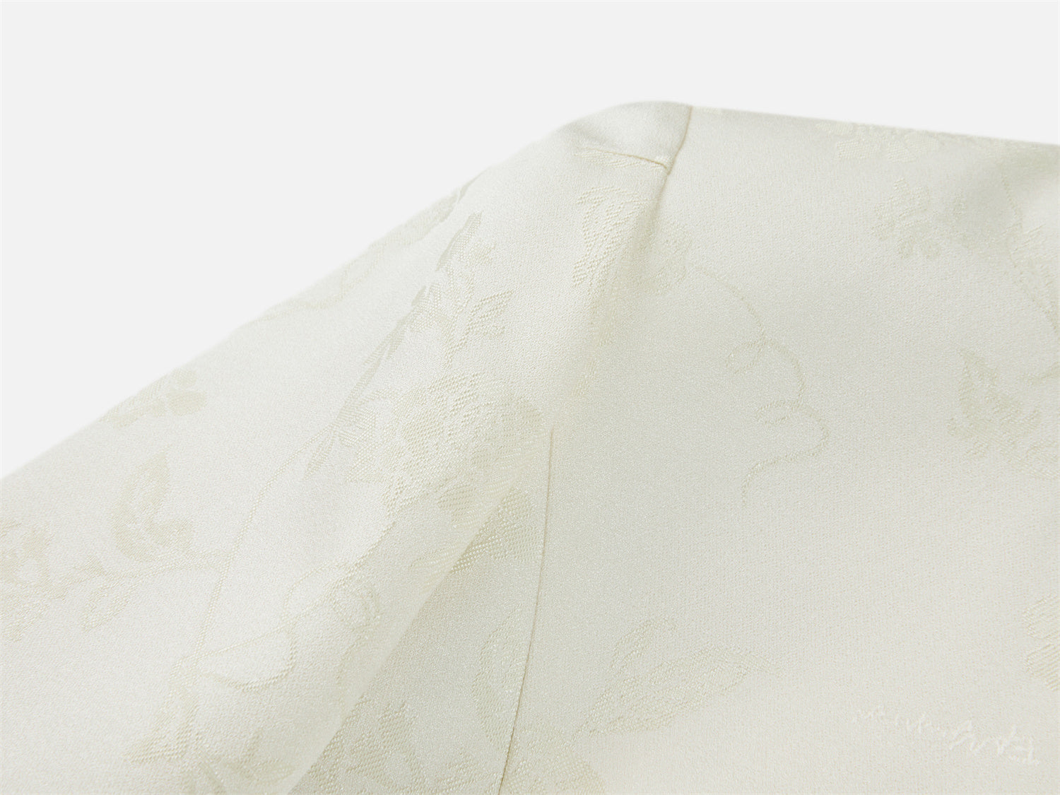 Silk Peony Jacquard Jacket | Beige