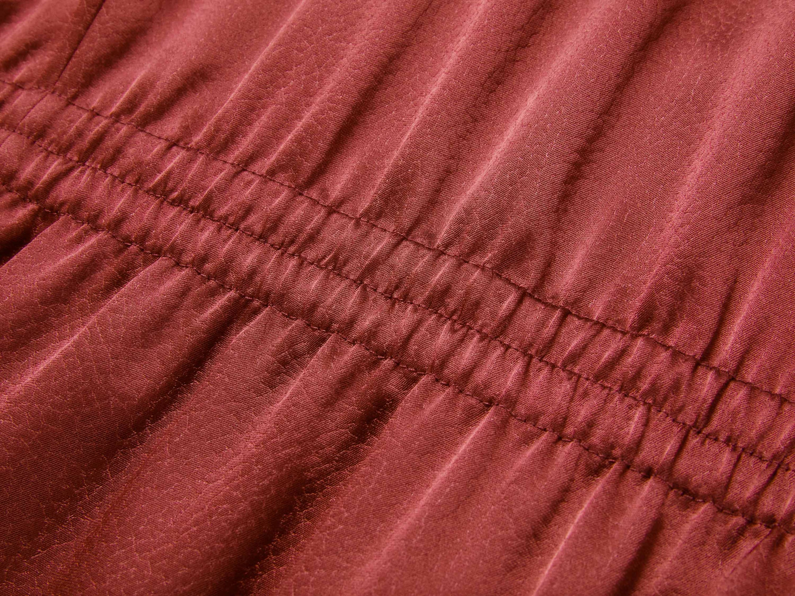 Waist-Defining Coat | Wine Red