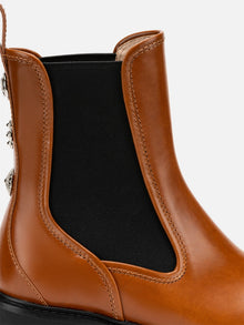 Elastic Side Chelsea Boots | Brown