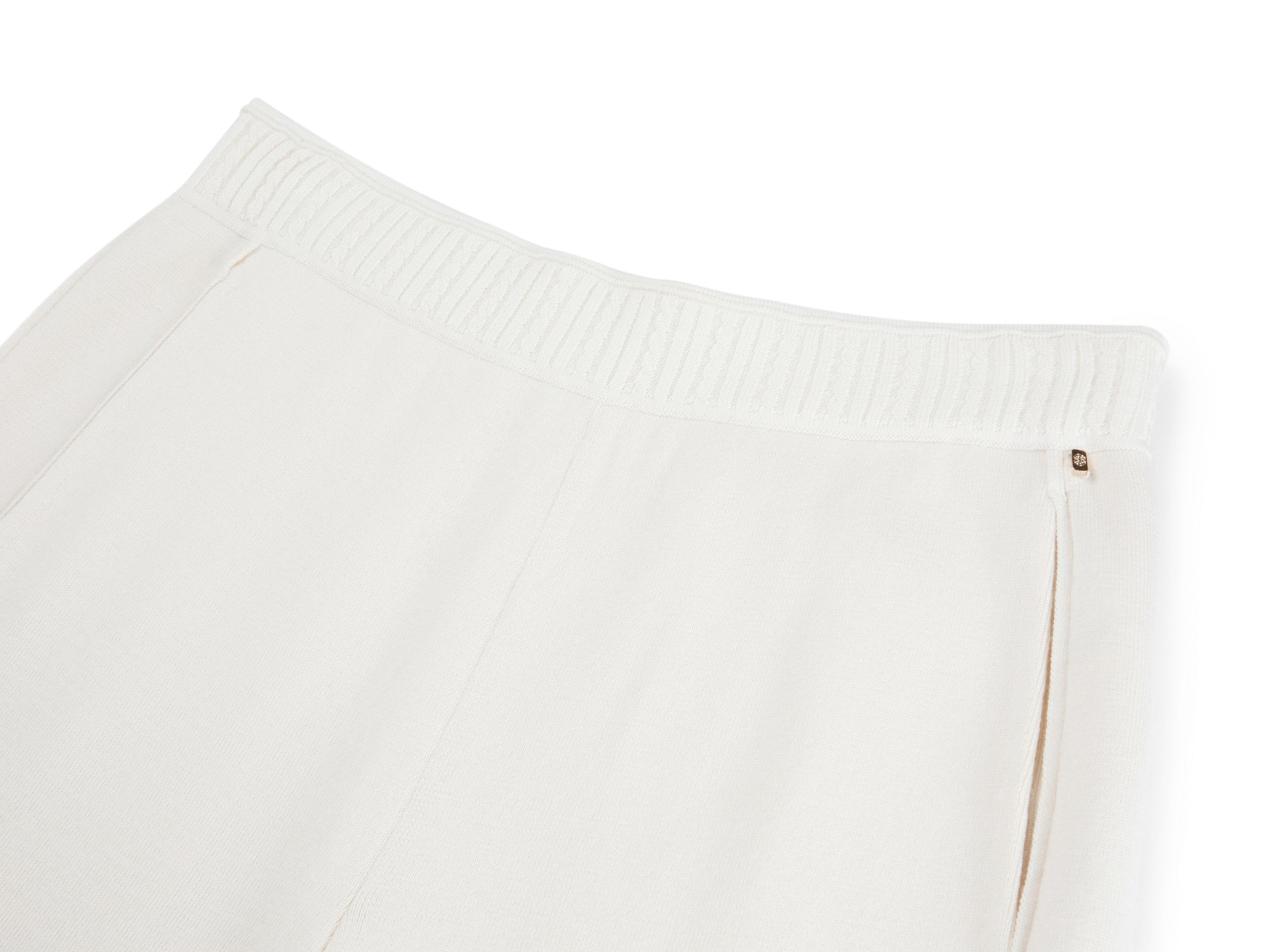Wool Cashmere Straight-Leg Pants | Beige