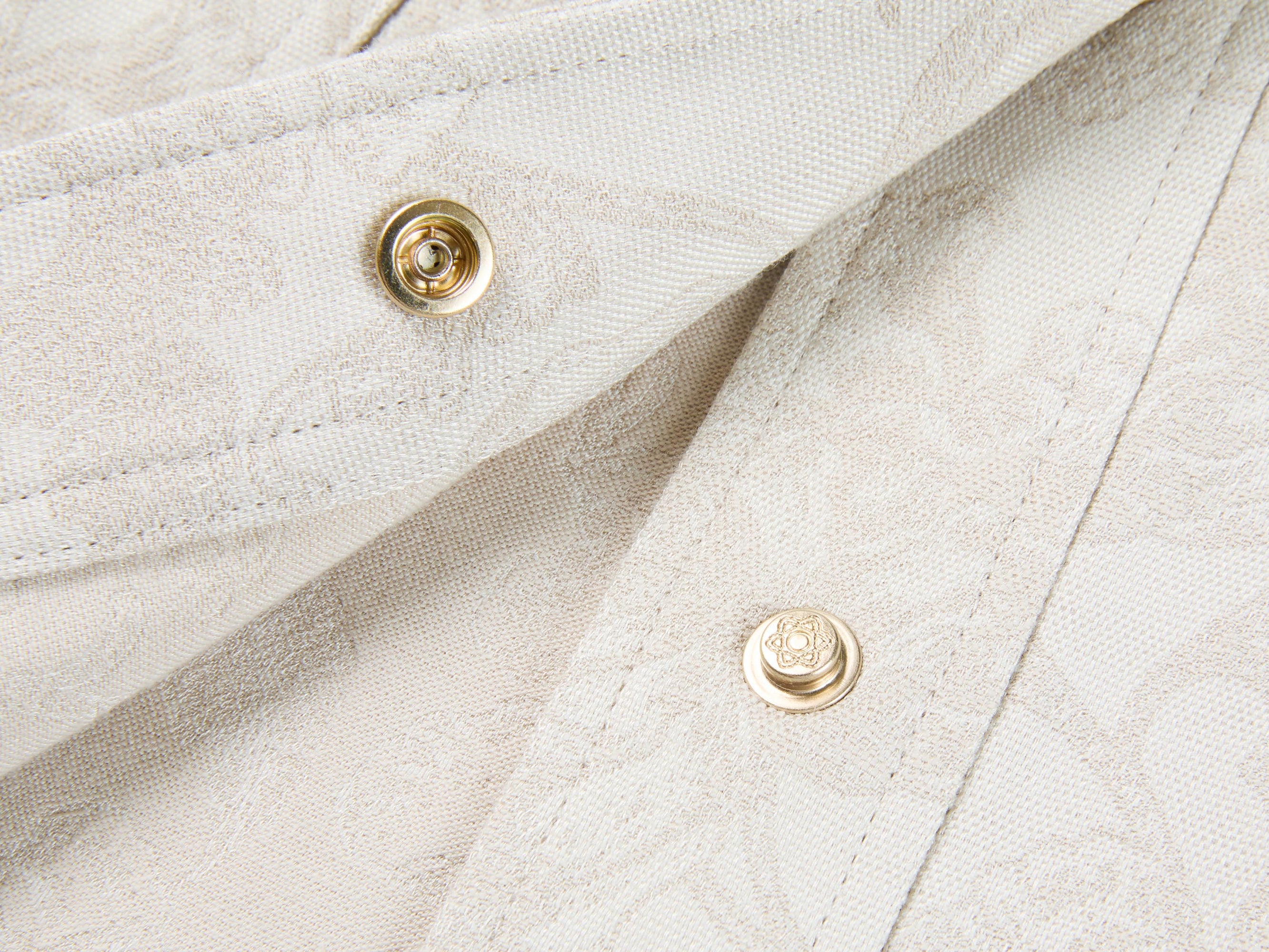 Short Sleeve Button Shirt | Beige