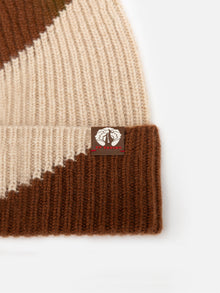 Knit Beanie | Brown/Ivory
