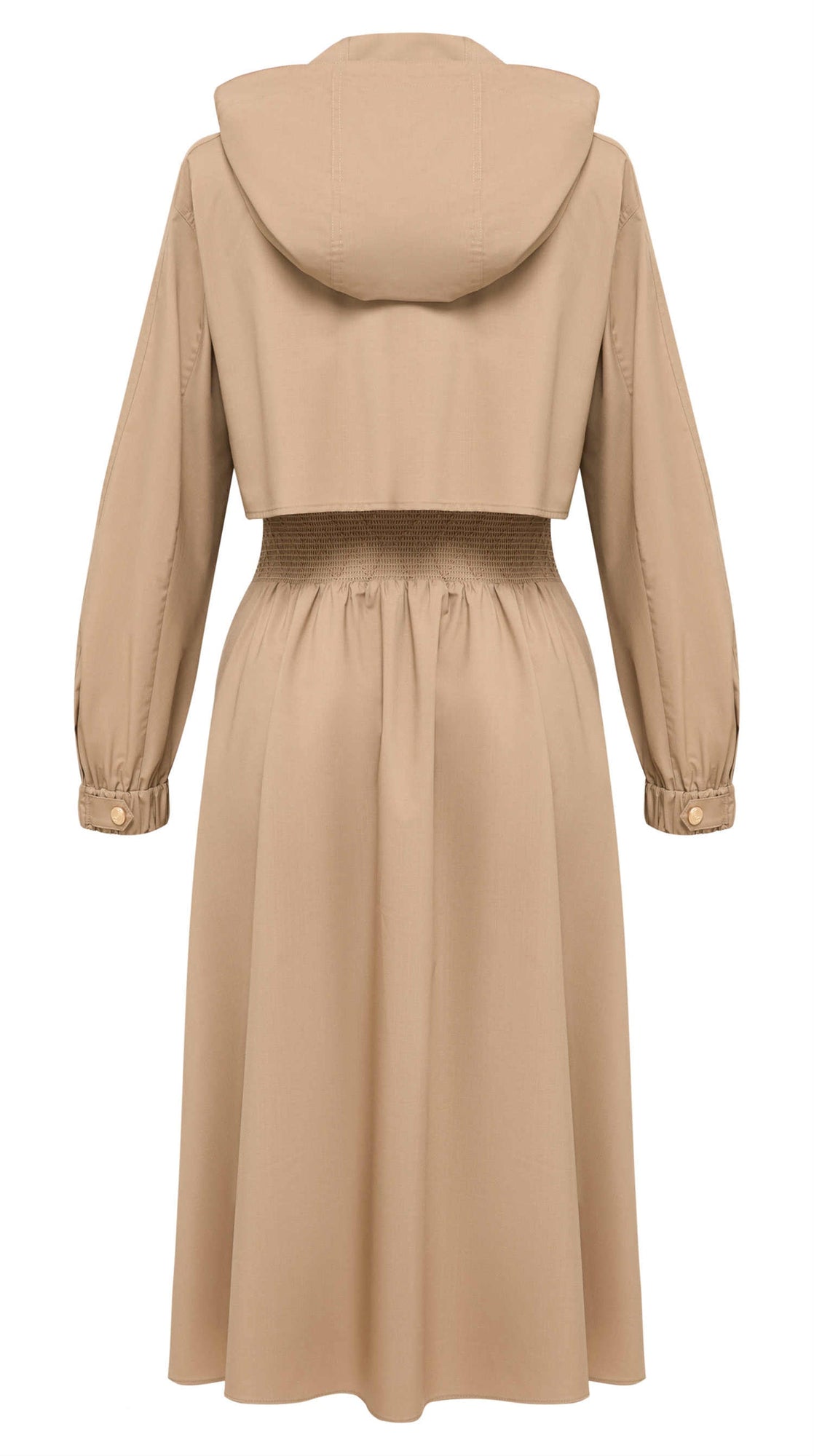 Silk Wool Dress | Khaki
