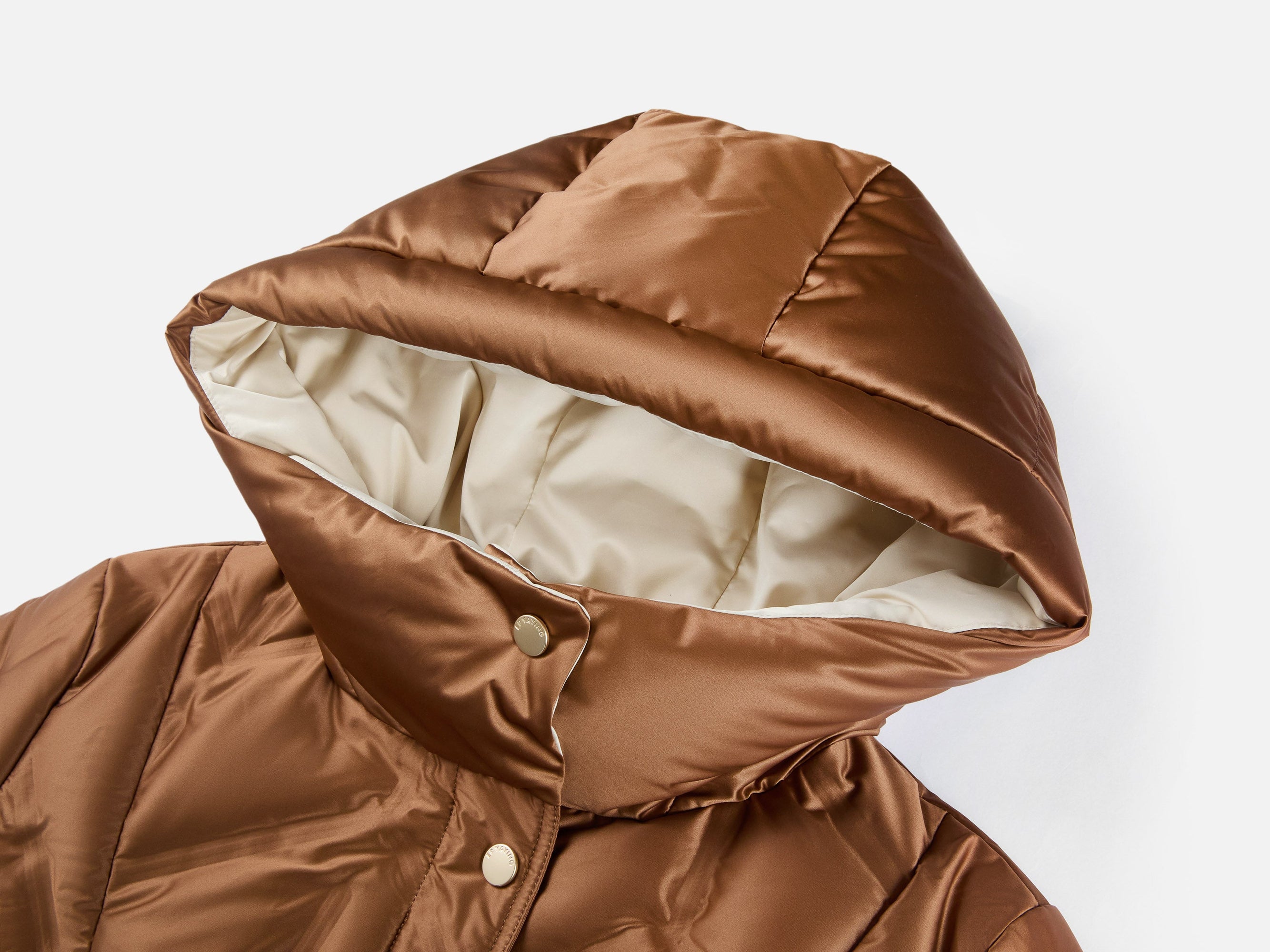 Fitted Puffer Jacket | Brown