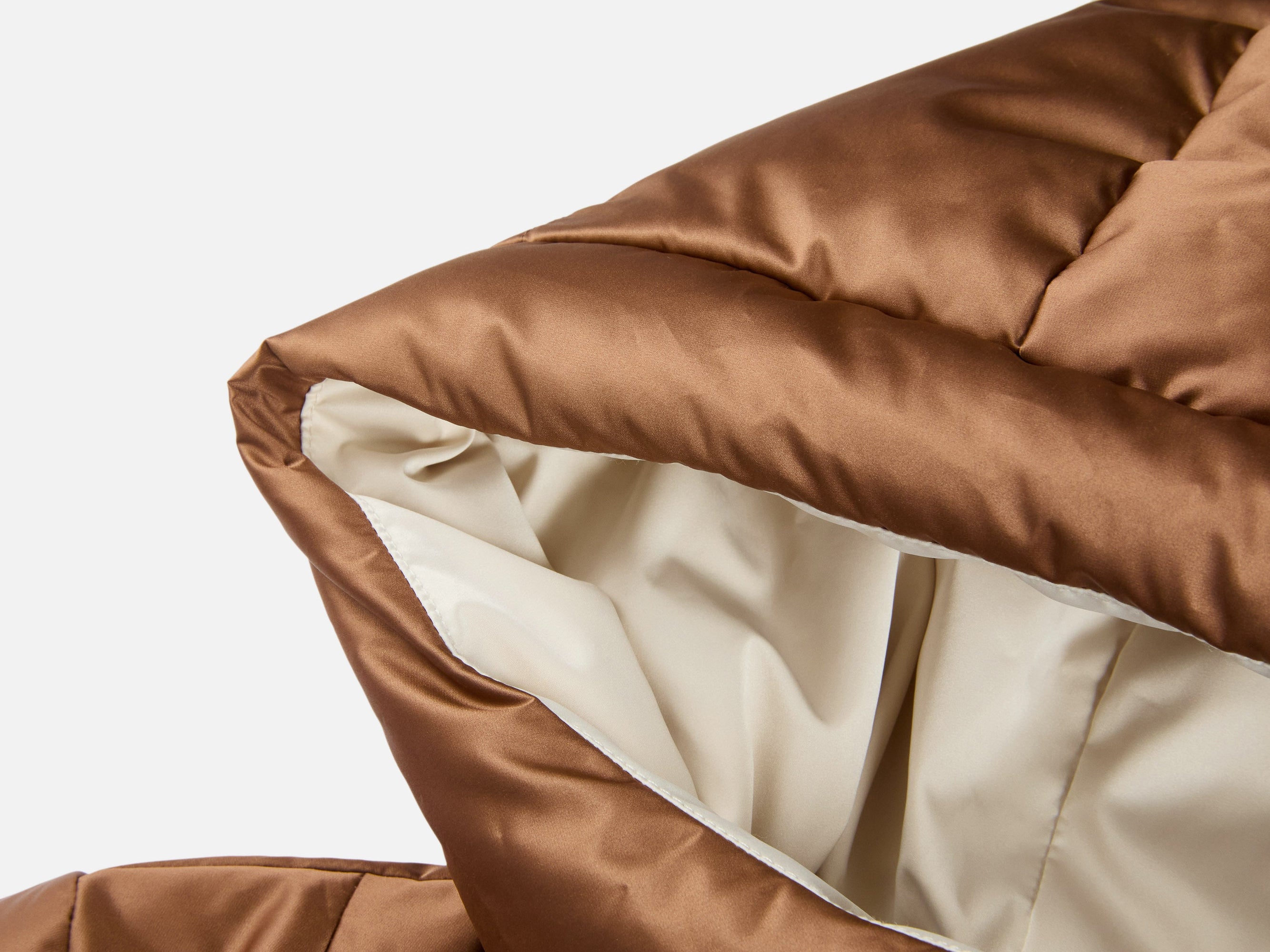 Fitted Puffer Jacket | Brown