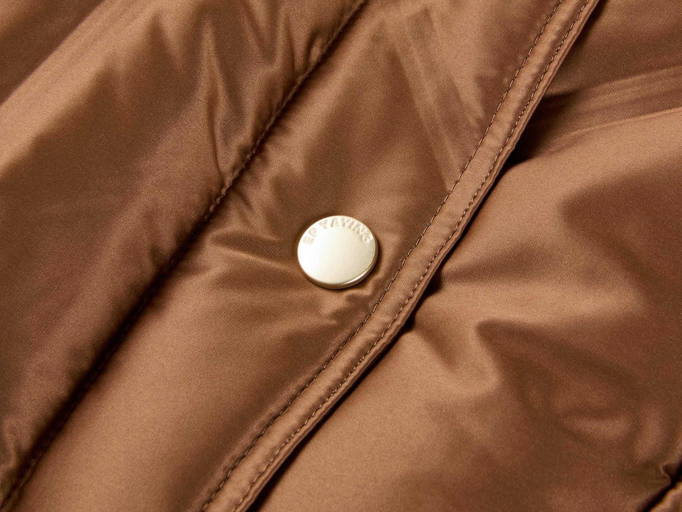 Fitted Puffer Jacket | Brown