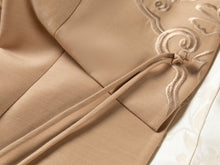 Floral Embroidery Tie Closure Jacket | Beige