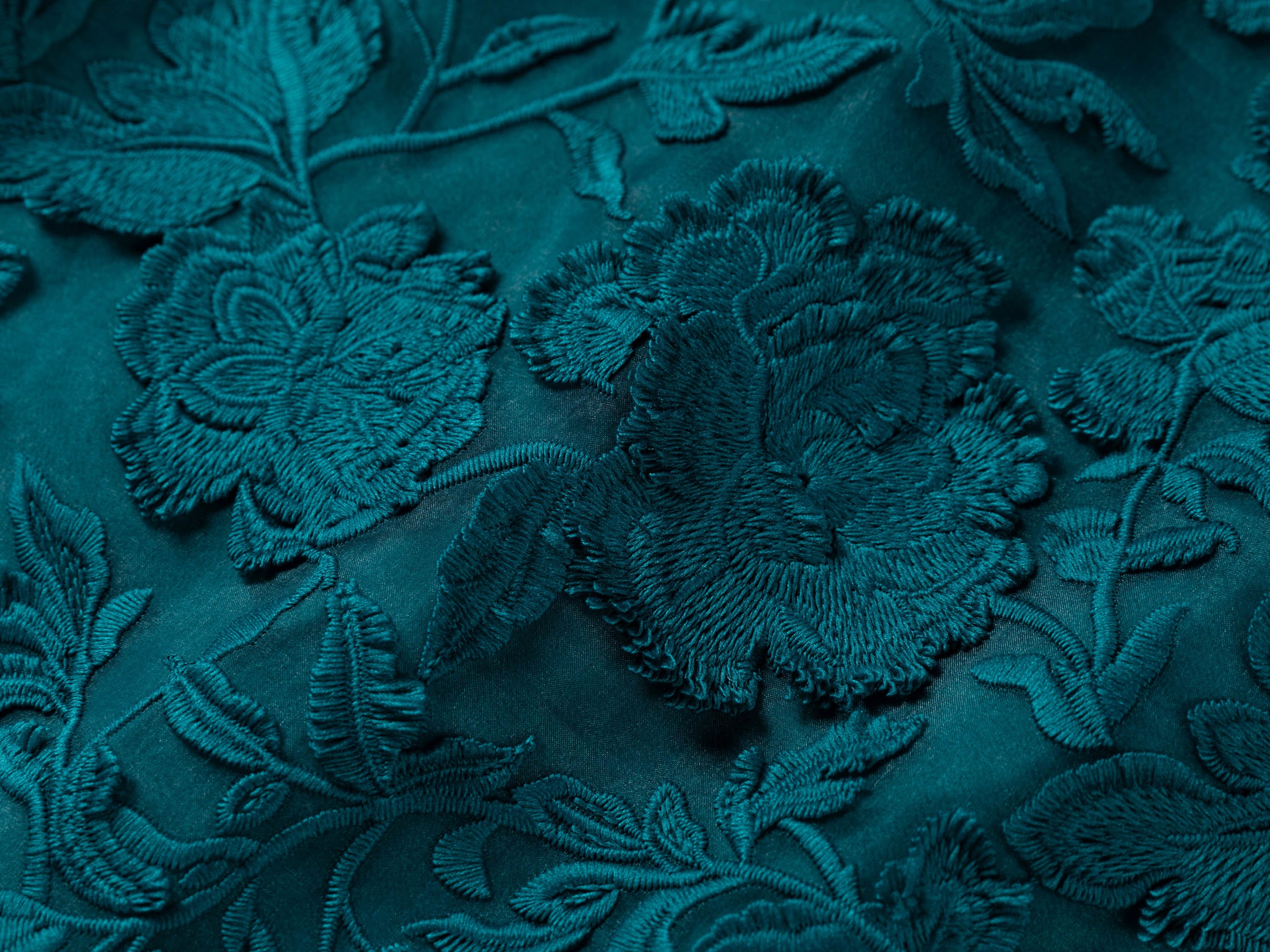 3D floral Skirt | Green
