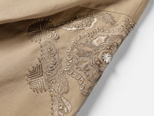 Embroidered Long Coat | Khaki
