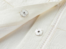 Jacquard Waist-Defining Blazer Coat | White