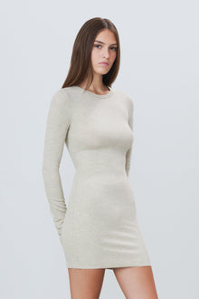 LONG SLEEVE CREWNECK MINI DRESS - ETERNE