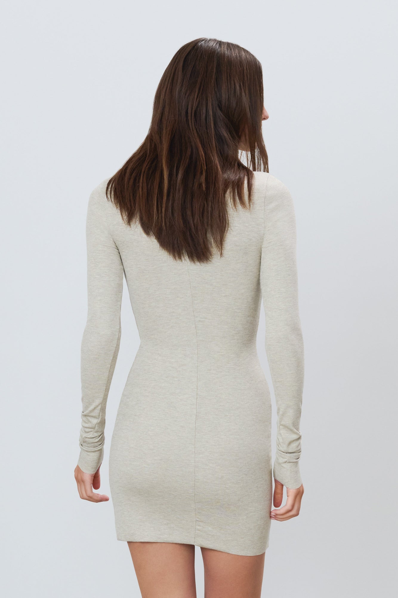 LONG SLEEVE CREWNECK MINI DRESS - ETERNE