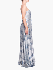 Avola Floral Gown | Dusty Blue
