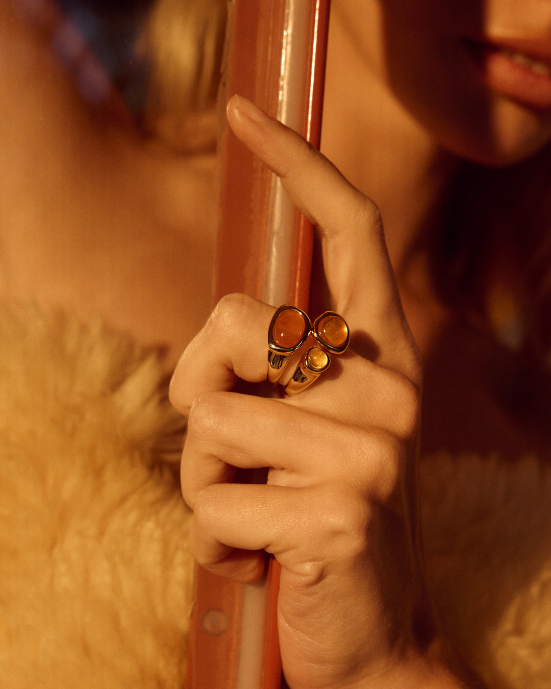 The Amber Honey Resin Ring | Silver | Amber Honey