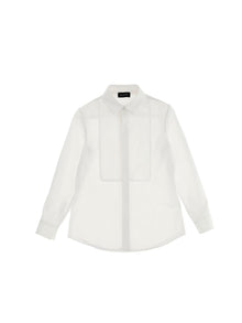 Boys | Poplin Shirt With Plastron | Cream