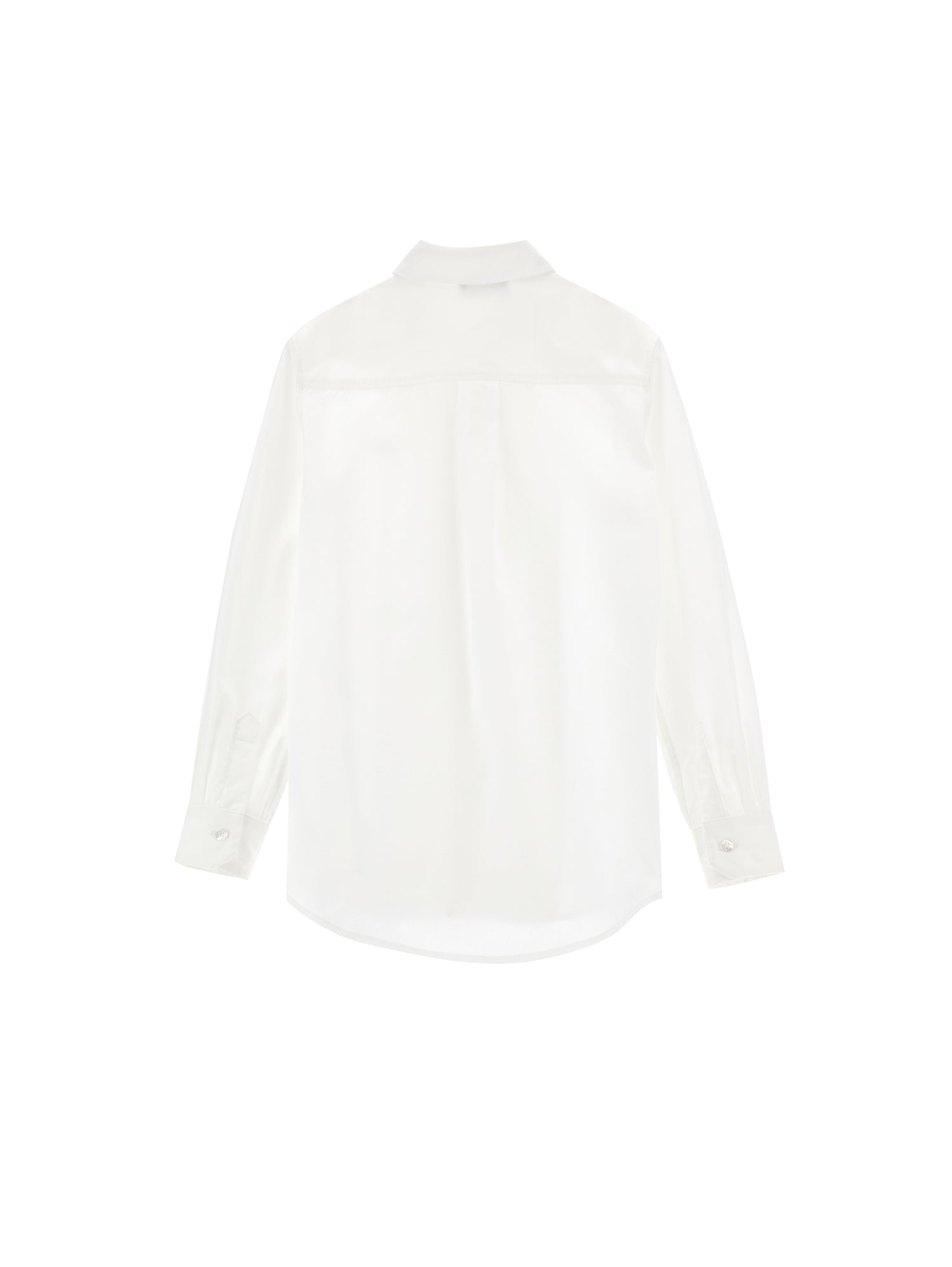 Boys | Poplin Shirt With Plastron | Cream