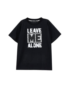 Boys | Polka Dot Cotton T-Shirt With Logo | Black