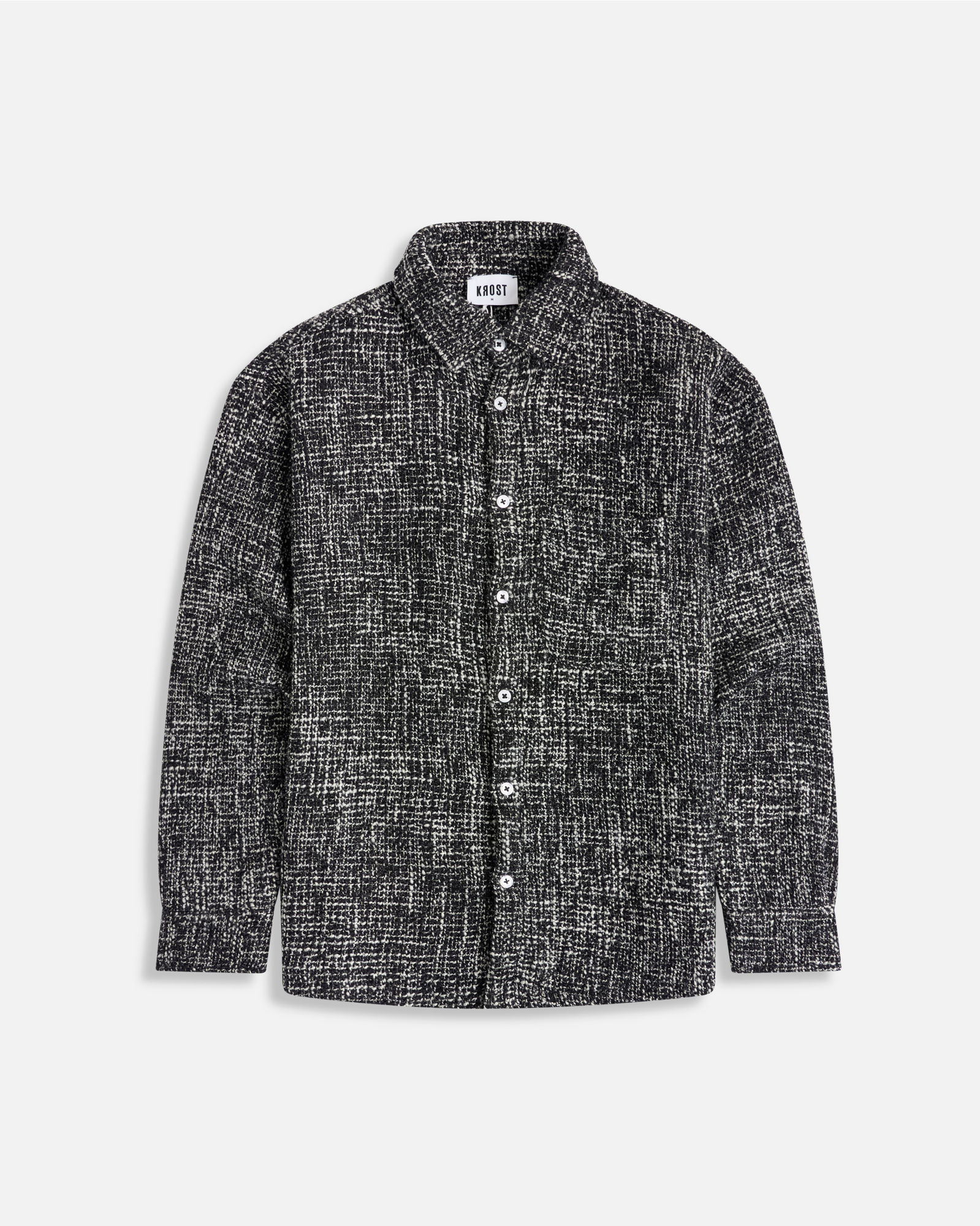 Tweed Oversized Button Up | Black