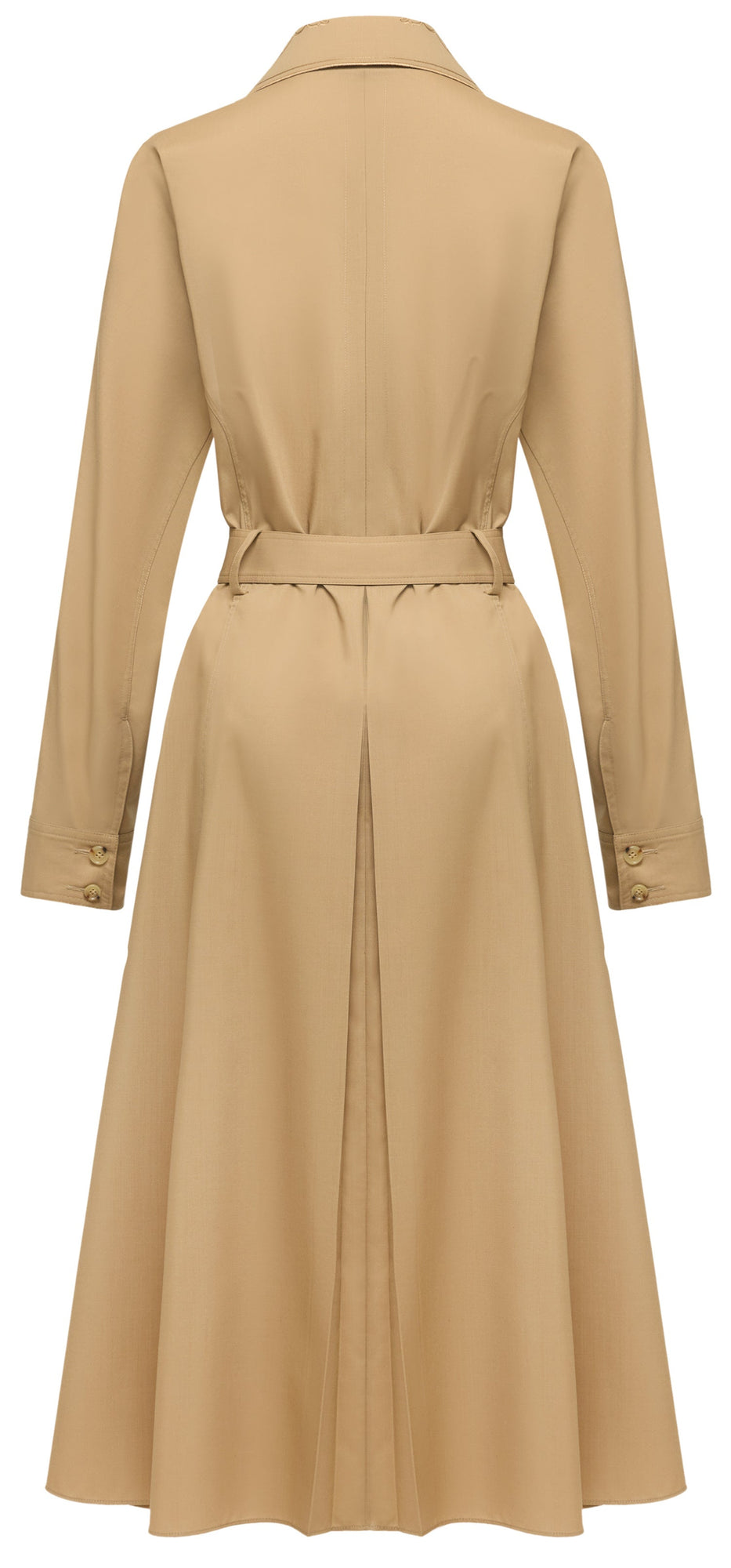 Mulberry Silk and Wool Dress | Khaki