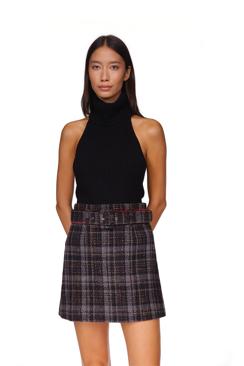 Kaya Skirt | Tweed Charcoal
