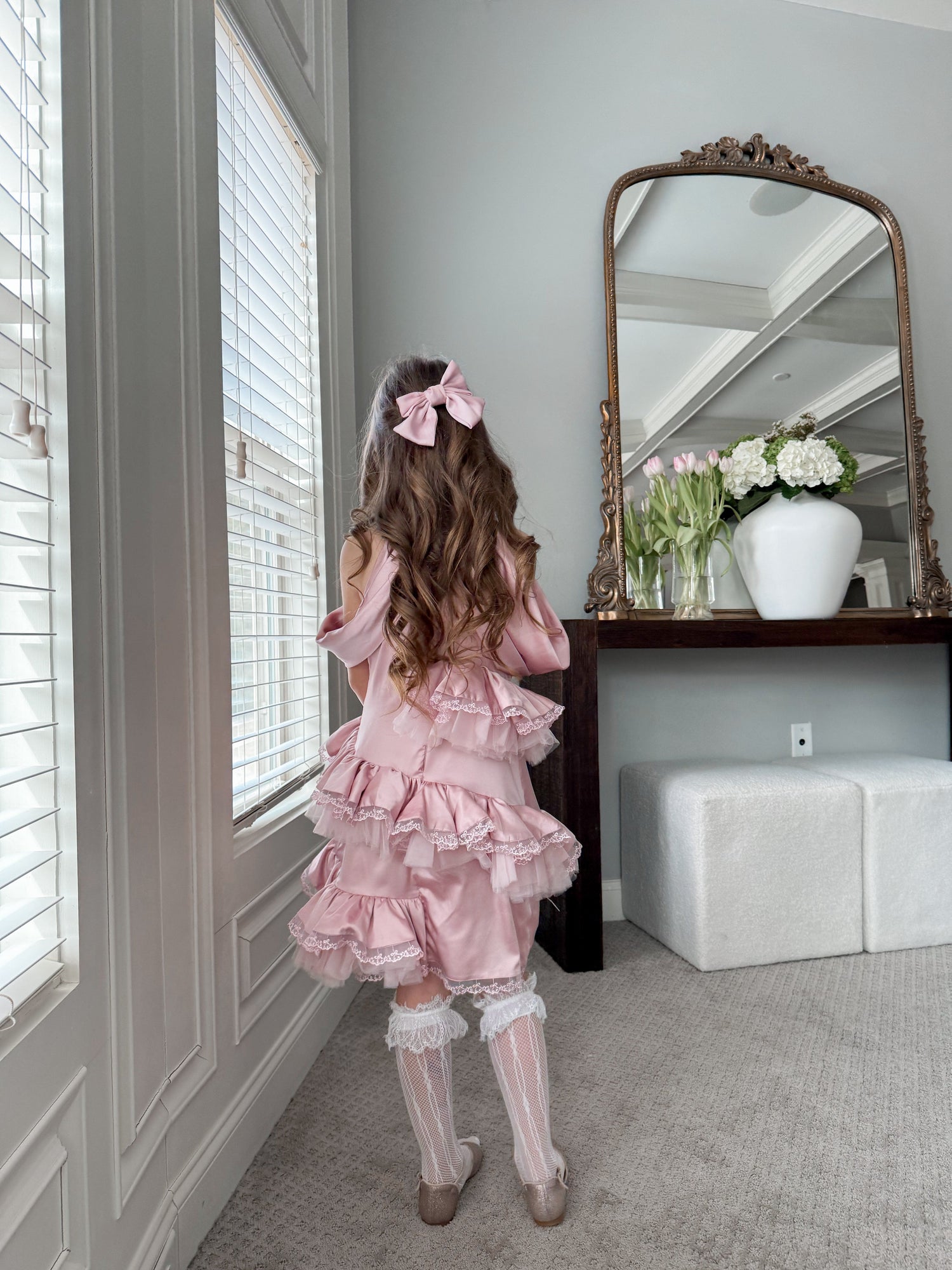 Baby Girls | Satin Ballerina Dress | Pink