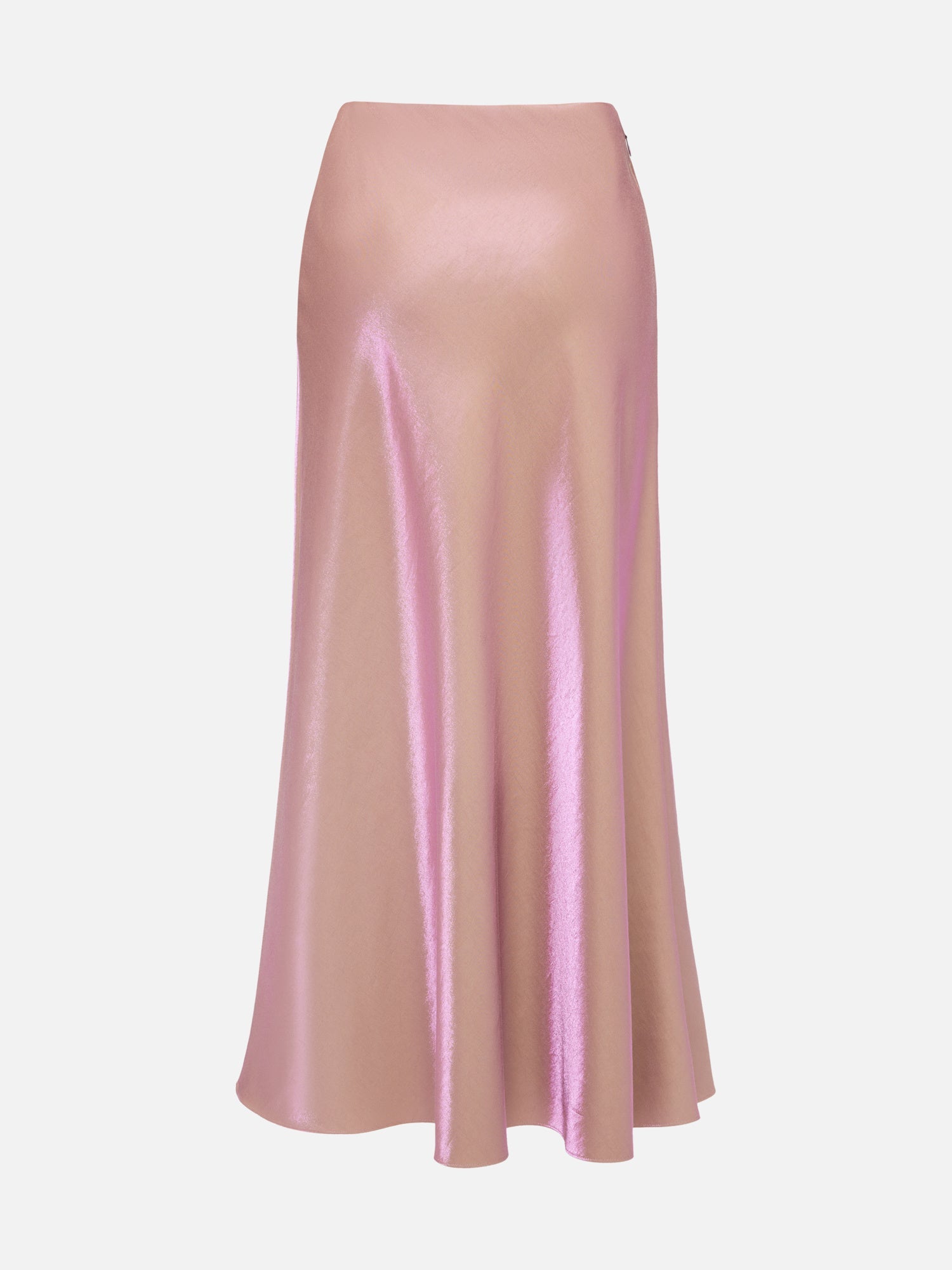 Satin A-Line Skirt | Pink