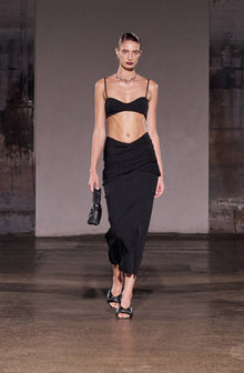 Serpent Wrapped Rib Skirt | Rose