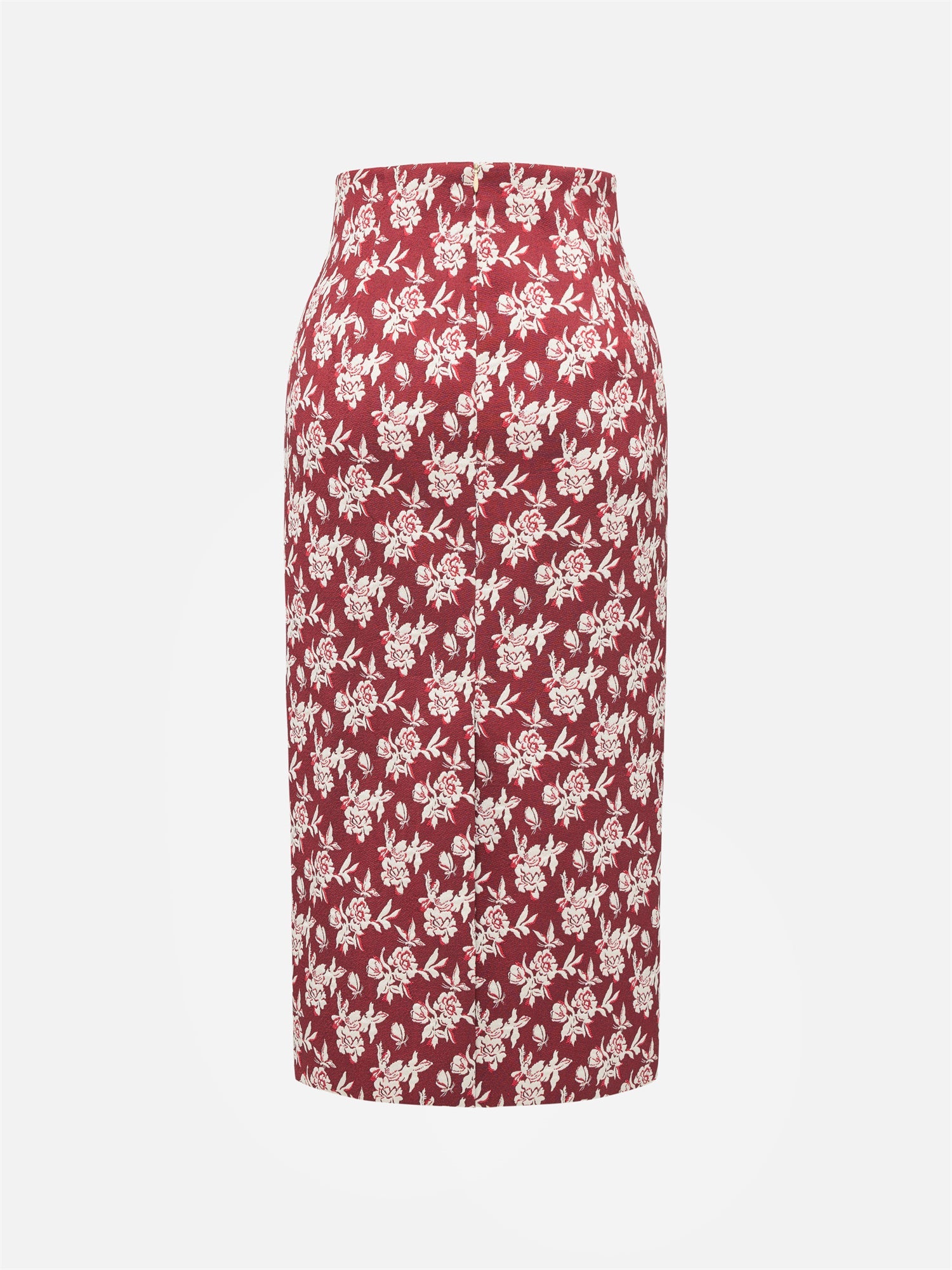 Jacquard Midi pencil Skirt | Red