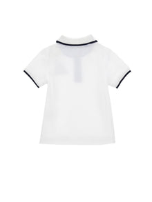 Boys | Cotton Piqué Polo Shirt | White