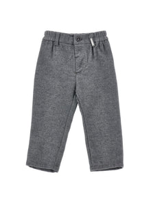 Boys | Soft Flannel Trousers | Grey/Cream