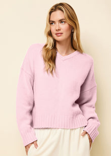 Reva Cashmere Sweater Carnation Pink - Solid & Striped