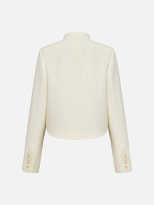 Mulberry Silk Wool Coat | Beige